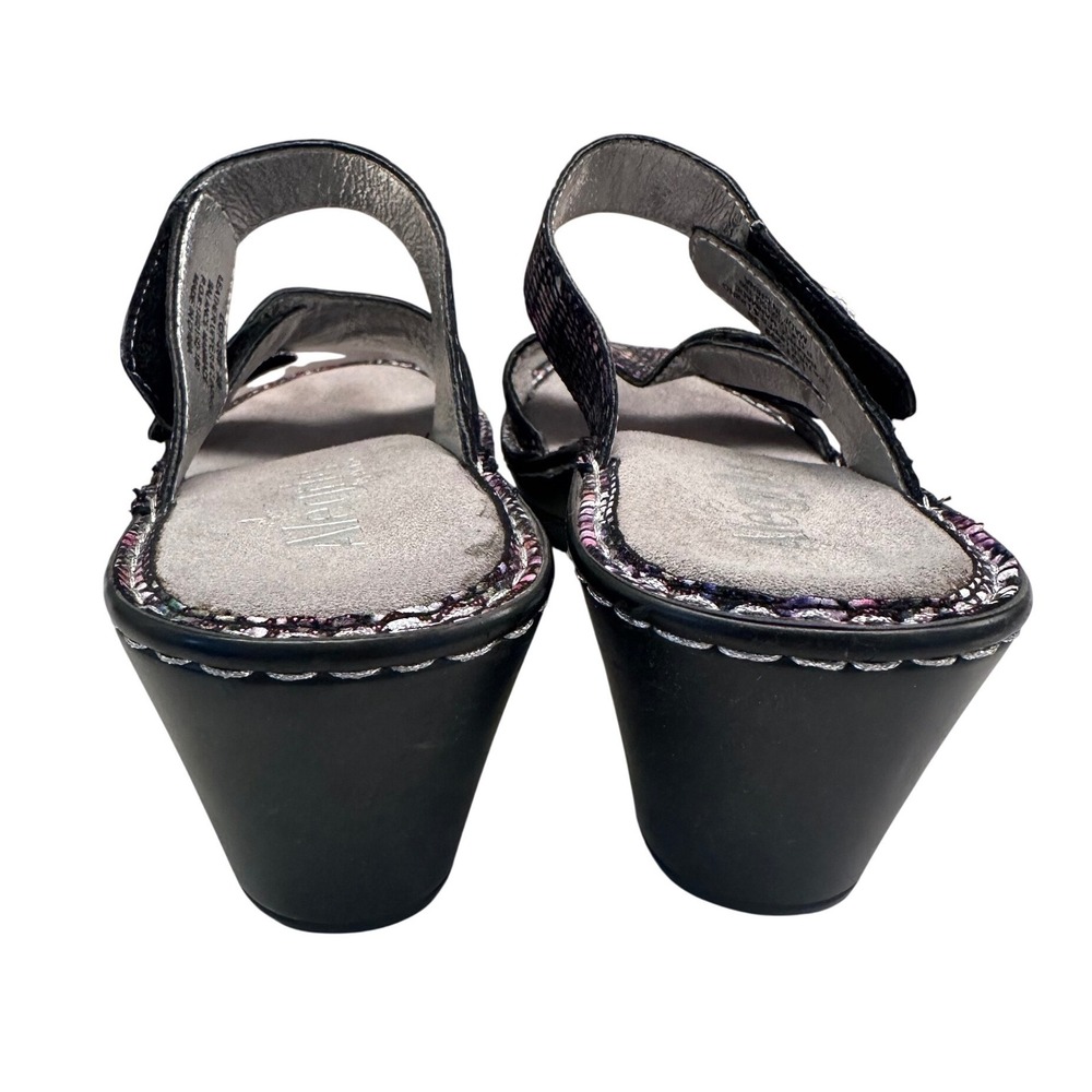 Alegria PG Lite Womens Snakeskin Leather Wedge Pink Sandals Sz 38 8/8.5 Comfort - Picture 3 of 7